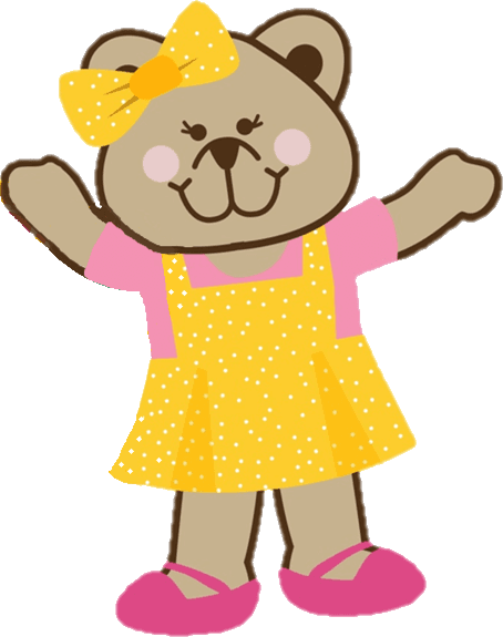 Osita de Golden Valley con vestido amarillo