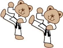Ositos de Golden Valley en uniforme de Tae Kwon Do